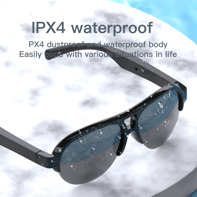 F08 Smart Glasses,Wireless Bluetooth Smart Sunglasses,IP4 Waterproof,Open Ear sound Speakers, Blue light Filter & Polarized Sunglasses Lenses,Connect Mobile Phones and Tablets