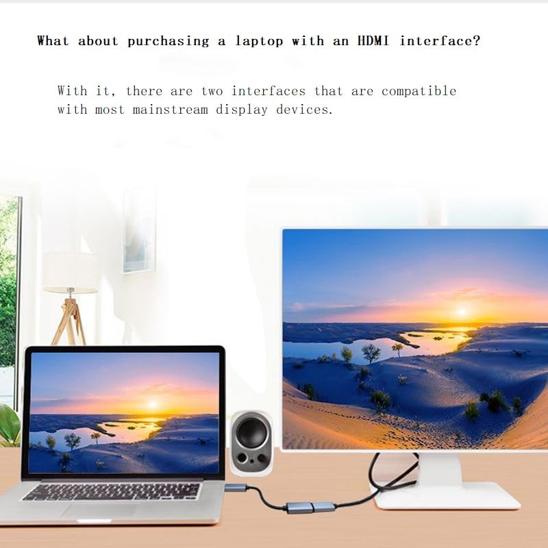 HDMI to DisplayPort Adapter 4K@60Hz High Speed HDMI Male to DP Female Converter Cable Compatible for PC Graphics Card Laptop Mini NS PS5/4 Xbox One/360