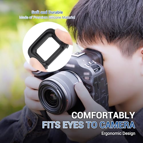 ER-H Soft Eyecup Eyepiece Viewfinder Cover & RS-80N3 Remote Control Shutter Release Cord for Canon EOS R3 Mirrorless Camera