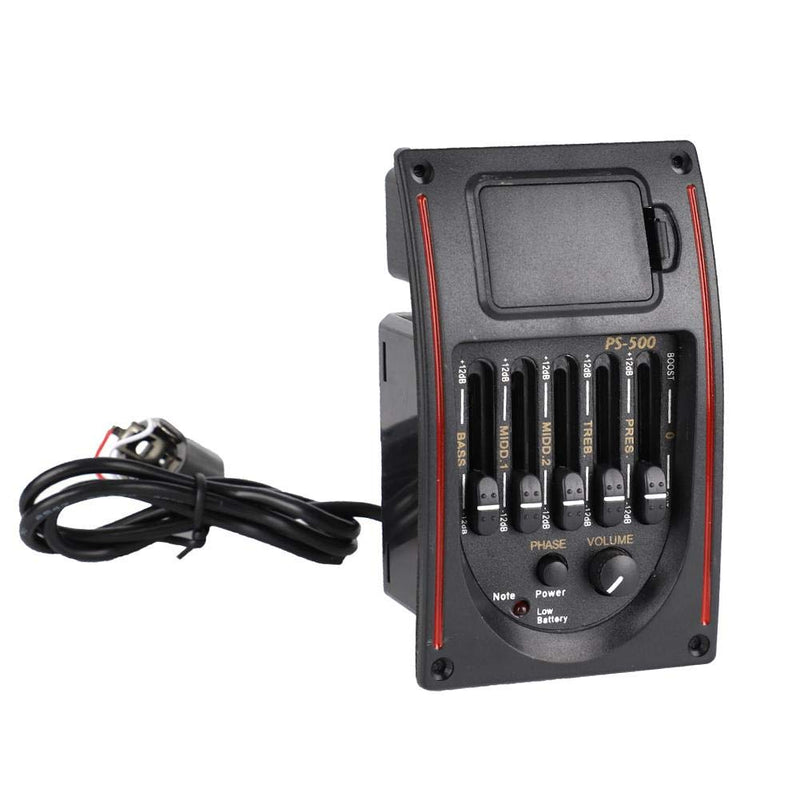 Guitar Pickup, 5 Band Acoustic Electric Digital Equalizer Pickup Tuner with LCD display for Guitar