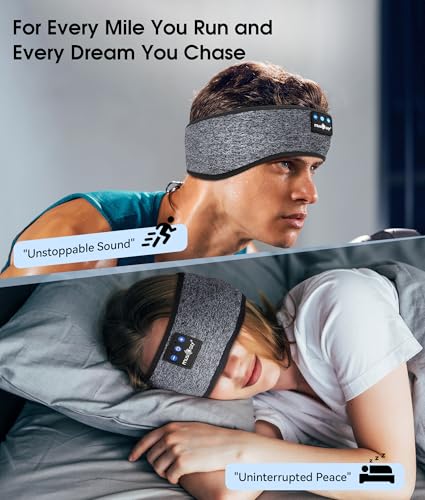 MUSICOZY Bluetooth Headband 2-Pack – Wireless Music Sleep Headphones Set for Men and Women
