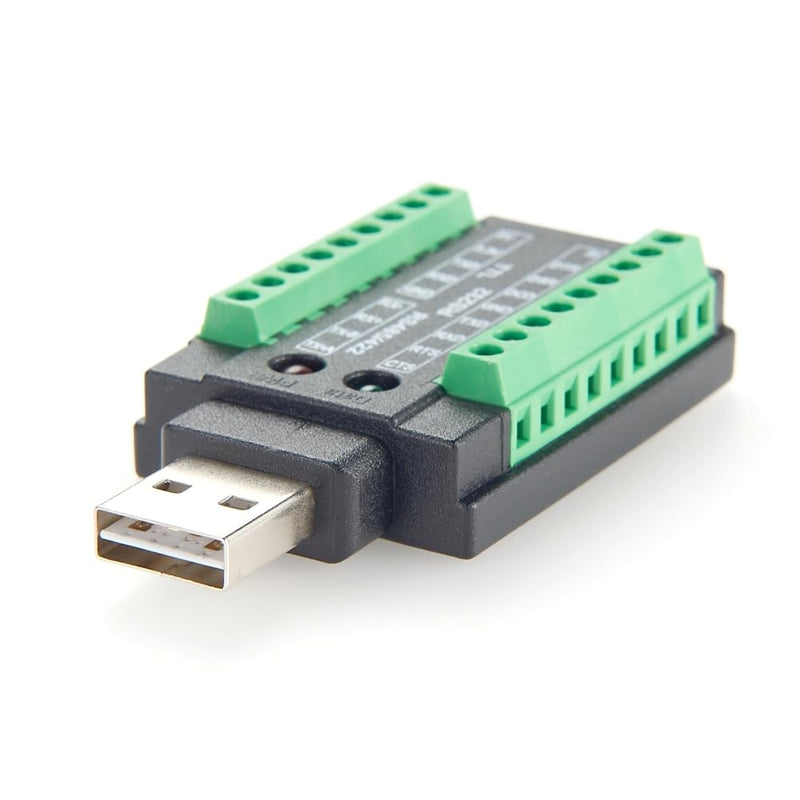 Industrial 4 in 1 USB to RS232 RS485 RS422 TTL 3.3V 5V Serial Converter with FTDI FT232RNL Chip USB 2.0 A to Terminal Block Adapter COM Port for Windows, Linux, Android, MacOS