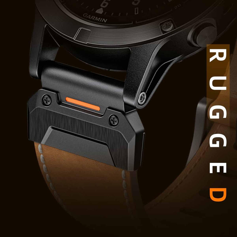 26mm Leather Bands Designed for Garmin Fenix 8 51mm/Fenix 6X/Fenix 7X/Fenix 5X Plus/Fenix 6X Pro/Fenix 3/Fenix 3 HR/Tactix Delta,Quickfit 26 Watch Nylon Bands