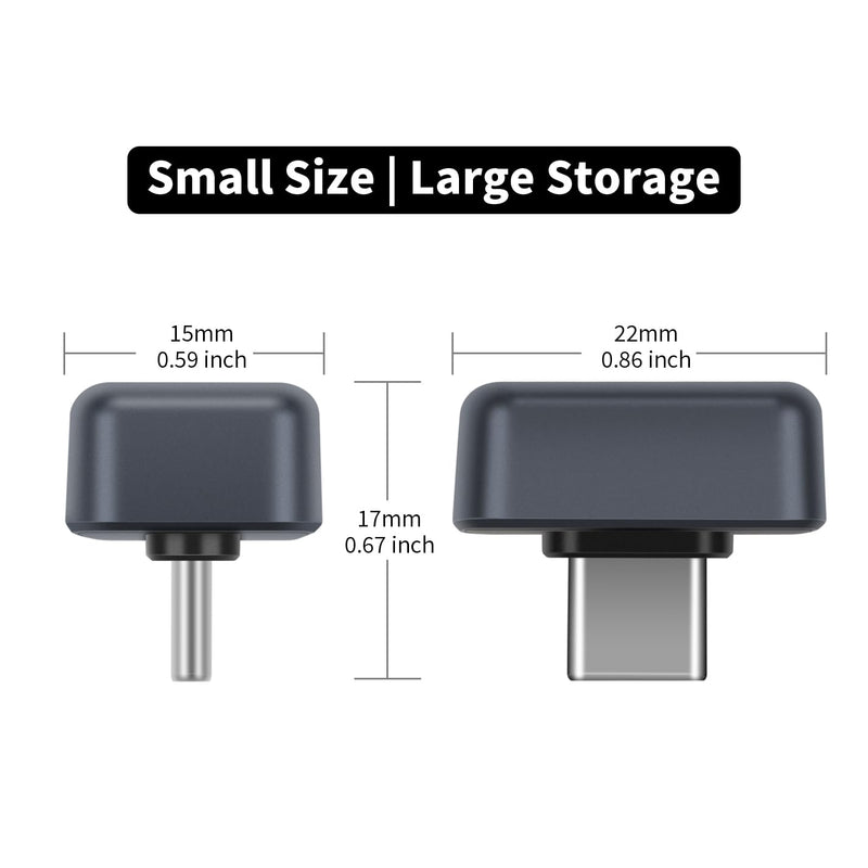 UnionSine USB C Flash Drive 128GB, SSD-Stick for iPhone 15/16/17 Series | USB3.2 Solid State External SSD Up to 450MB/s, Mini Type-C USB Drive forAndroid Phone, Laptop, Tablet