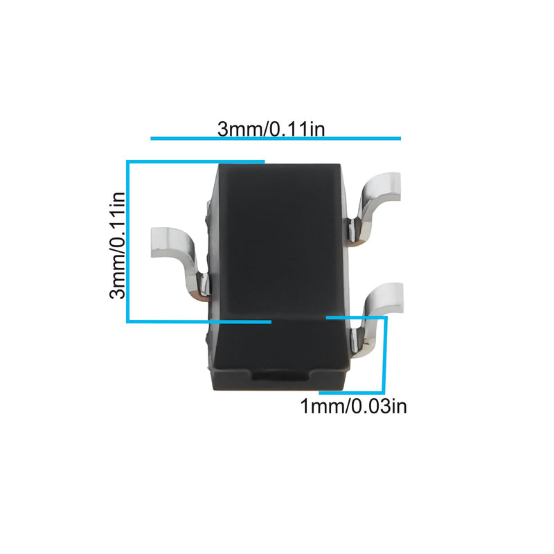 OTOTEC 20pcs SMD Sensor Switch Linear Hall Effect 49E SS49E AH49E Compatible with Motor Control Read Magnetic Code
