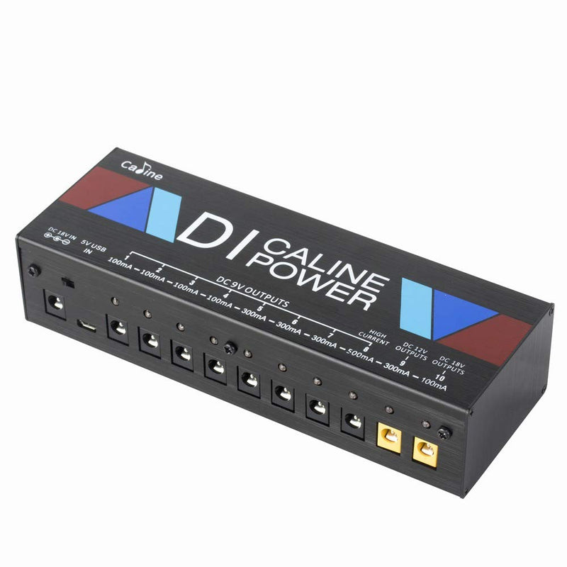 Caline Guitar Pedal Power Supply,DI Box Pedal Board Power Supply,Multi Pedal Power with AUX and USB in