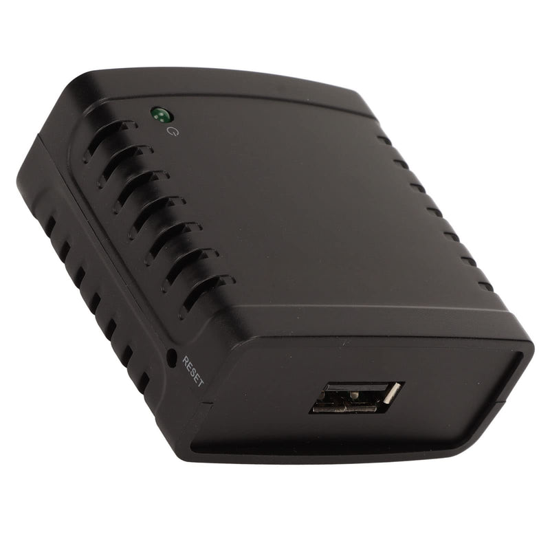 GOWENIC USB Printer Server, Printer Network Sharer, TCP/IP LPR Print Server, Wireless Extender Sharer, 10/100Mbps RJ45 LAN 1 Port USB Ethernet Extension Adapter, 100-240V(#3)