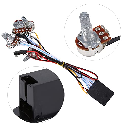 Bass Guitar Preamp 3 Band EQ Active Circuit, Dual Potentiometer Tone Control with Noise Reduction for Pickup Volume Balance DIY Installation Kit‌