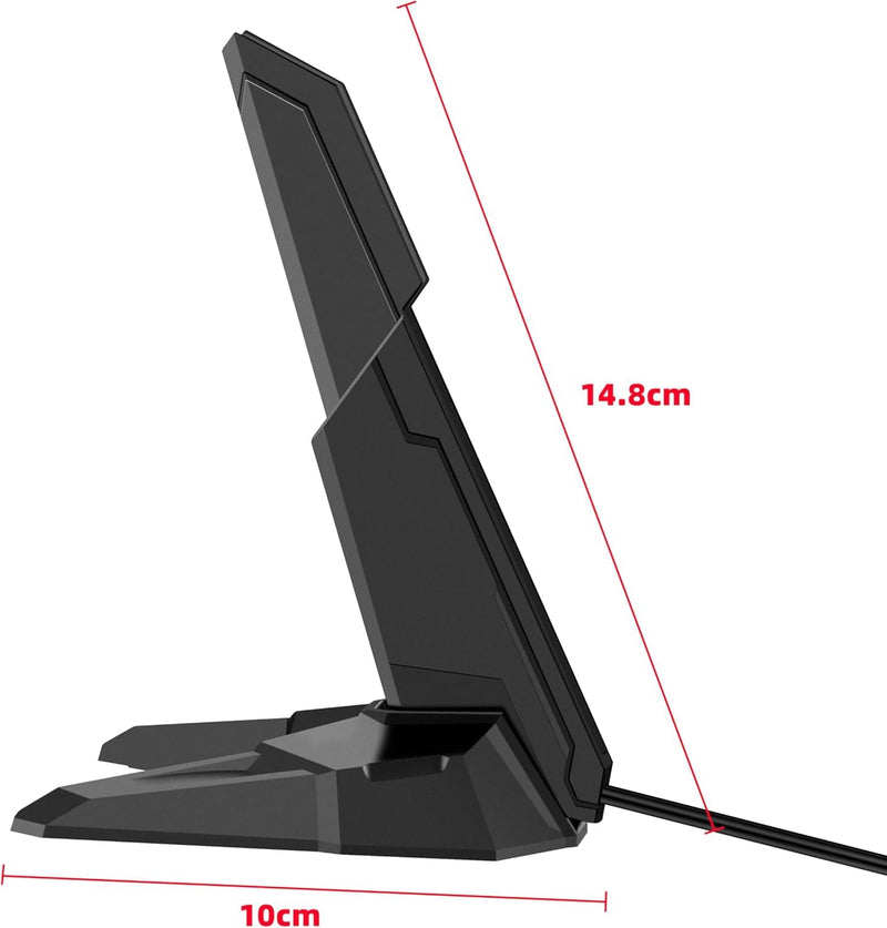 External Tri-Band 802.11BE Performance WiFi 7 Antenna with Magnetic Base RP-SMA Connector for WiFi 7 PC Desktop Computer Extendable Router ASUS ROG Gaming Motherboard, Slinkdsco
