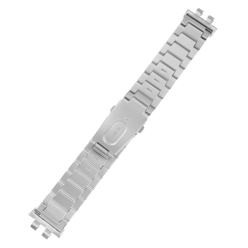 Titanium starp Watch Band Compatible with for Casio GMW-B5000 GM-B2100 GMC-B2100 GMW B5000 GM B2100 stainless steel and Titanium Strap, Black silver