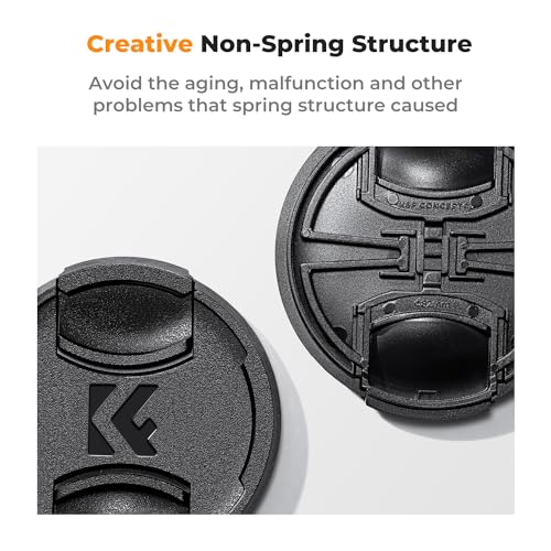 K&F CONCEPT 52mm 4-in-1 Center Pinch Lens Cap Cover + UV/CPL/ND Lens Filter Kit (3 Pieces)
