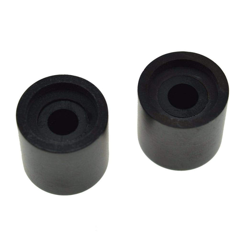 Dopro 2-Pack Wood Knobs Tele Style Flat Top Dome Knobs Guitar Bass Wood Knob Barrel Knobs Ebony Wood