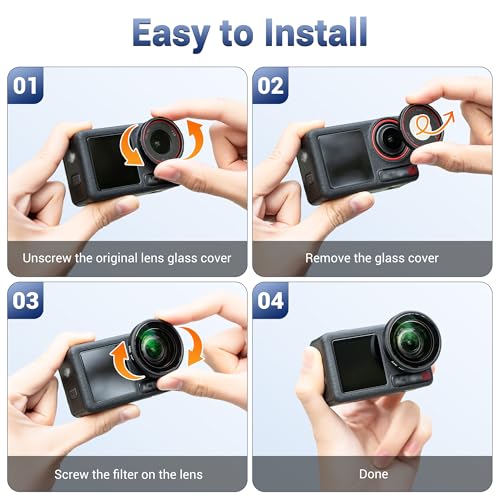 JJC FOV Wide Angle Lens for DJI Osmo Action 5 Pro 4 ONLY,Widen Lens View