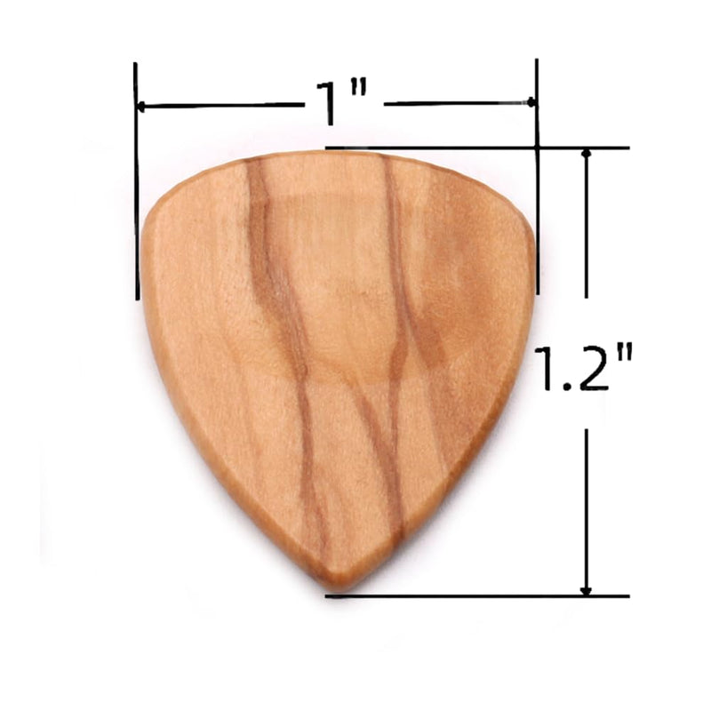 Set of 2 guitar picks made of real wood | For electric, acoustic and bass guitars in various strengths, 1 inch