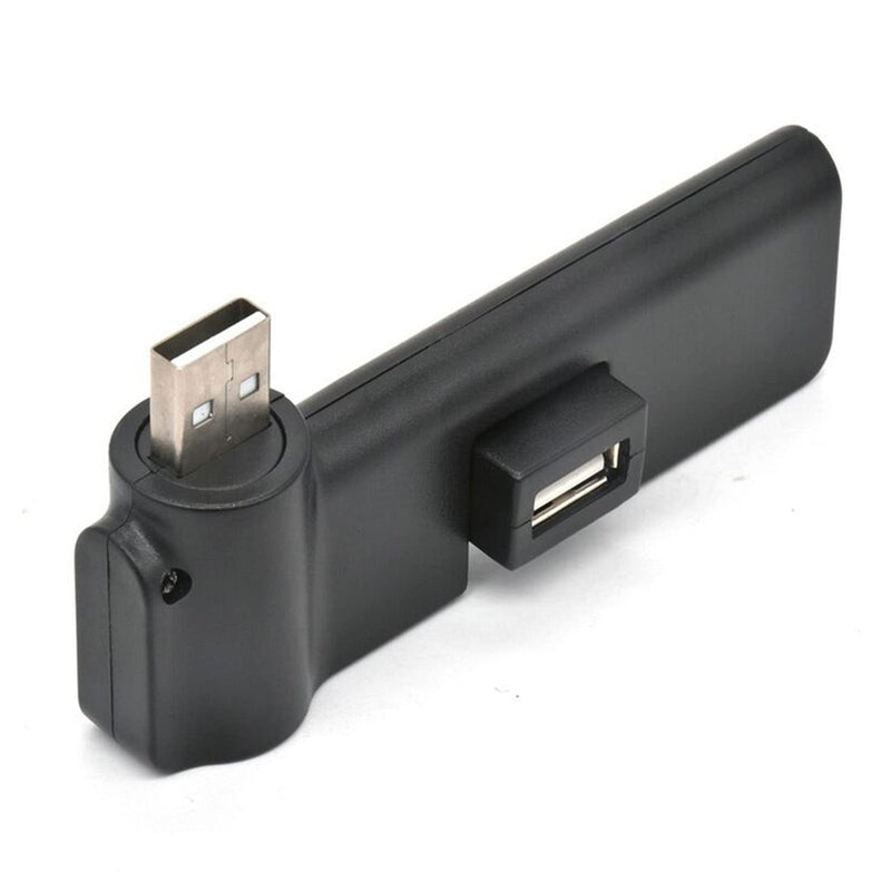 Faoyliye Mini USB 2.0 Hub 4 Port USB Hub,[90°/180° Degree Rotatable] USB Hub USB Extension for Mouse, Keyboard, Hard Drive or More USB Devices - Black USB2.0
