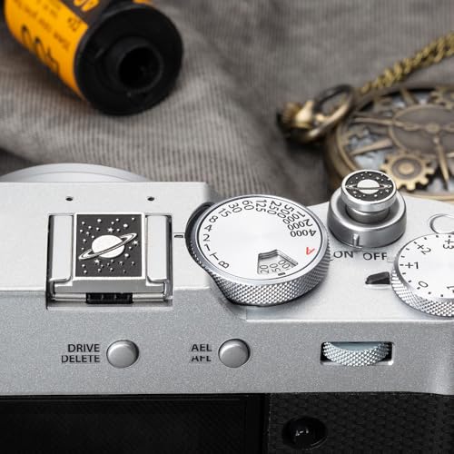 Camera Metal Hot Shoe Cover Shutter Buttons Protector Set for Nikon z30/z50/d810 for Fujifilm X100VI X-T30 X-Pro3 X-Pro2 (Aluminium Set) aluminium set