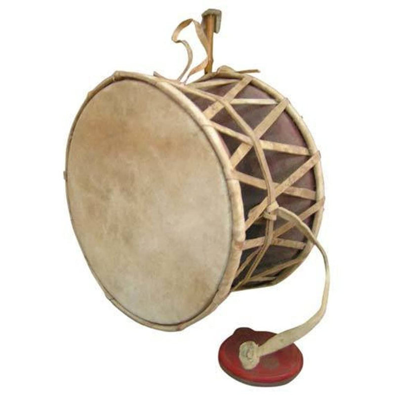 Damaru Hand Held Drum Wooden Nepali Folk Instrument Authentic Design Hand Carved Damaru Drum for Fun, Musical Instrument for All Age Groups of Musicians - Gift Party Supplies Birthday Party, DM-45