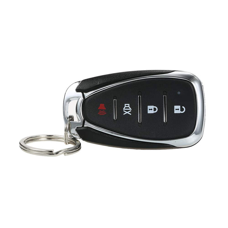 Shkalacar Car Keyless Entry System, Car Security System Burglar Alarm Protection, Anti-Theft System with 2 Black Button Remote Control + Siren+Main Control Unit+Shock Sensor+Wiring Harness