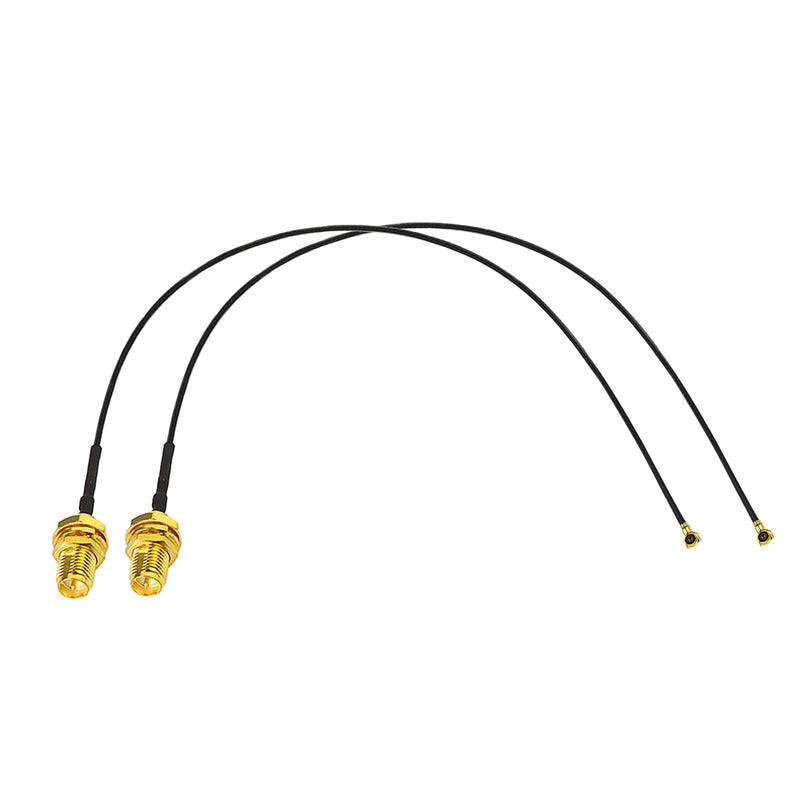 Eightwood Tri-Band WiFi 6 6E Antenna Kit for M.2 NGFF WiFi Card | 2.4GHz 5GHz 6GHz RP-SMA Male Antenna with 10in RP-SMA Female to M.2 WiFi Card Coax Cable and PCI Slot Bracket