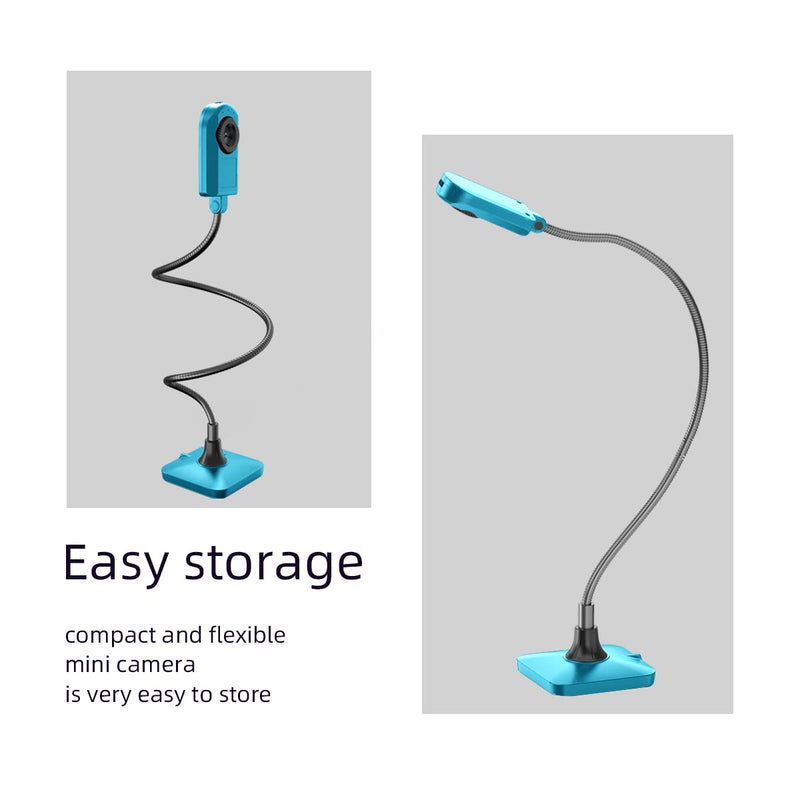 Document Camera (Blue) Ultra High Definition 5MP USB Document Camera — Mac OS, Windows, Chromebook Compatible for Live Demo, Web Conferencing, Distance Learning, Remote Teaching,Scanner