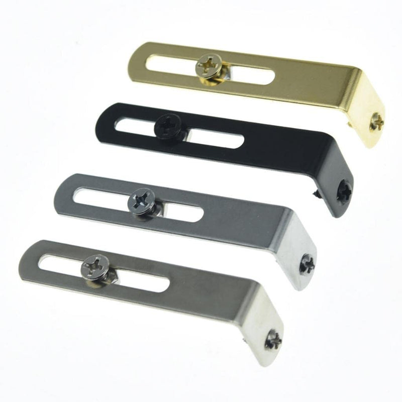 KAISH Premium Stainless Steel Guitar Pickguard Bracket with Pickguard Mounting Screws Bolt and Nut for USA Les Paul Chrome