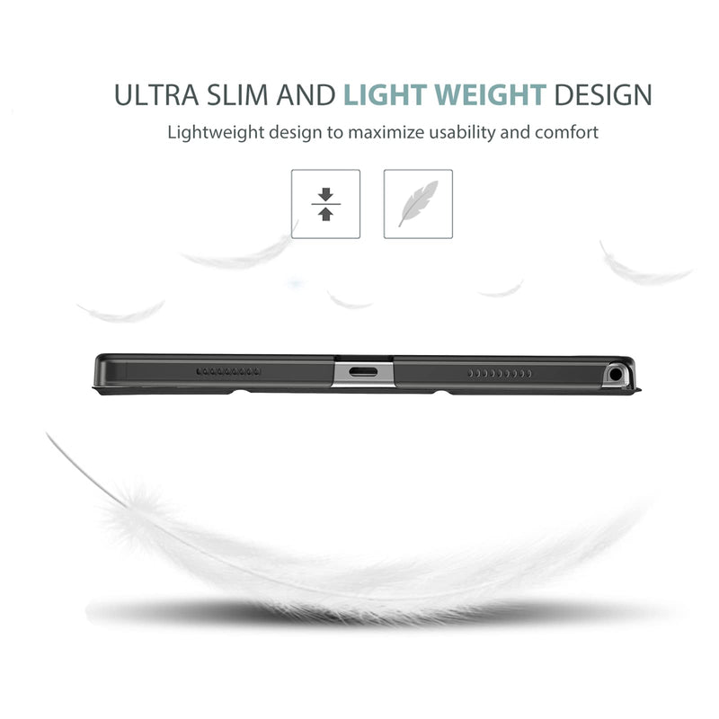 Smart Case for Galaxy Tab A8 10.5, Slim Stand Hard Back Shell Protective Smart Cover Case for Galaxy Tab A8 10.5 Inch 2022 SM-X200 X205 X207 -Black Black