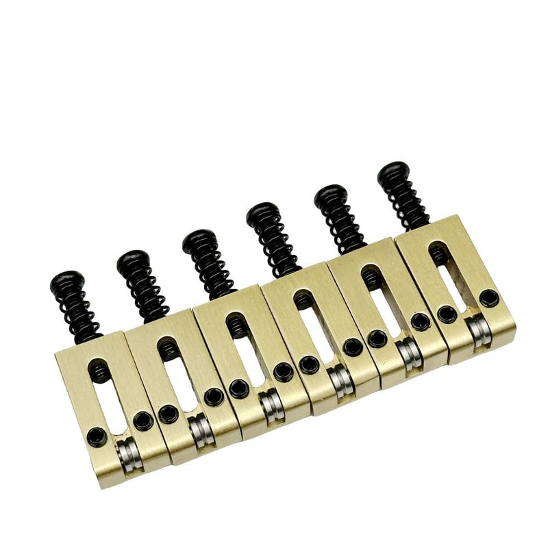 Kaynes 6PCS 10.5MM Guitar Bridge Roller Saddles – Brass Tremolo Bridges Saddle for Fender Telecaster Tele Stratocaster Strat ST TL Style Electric Guitar Replacement