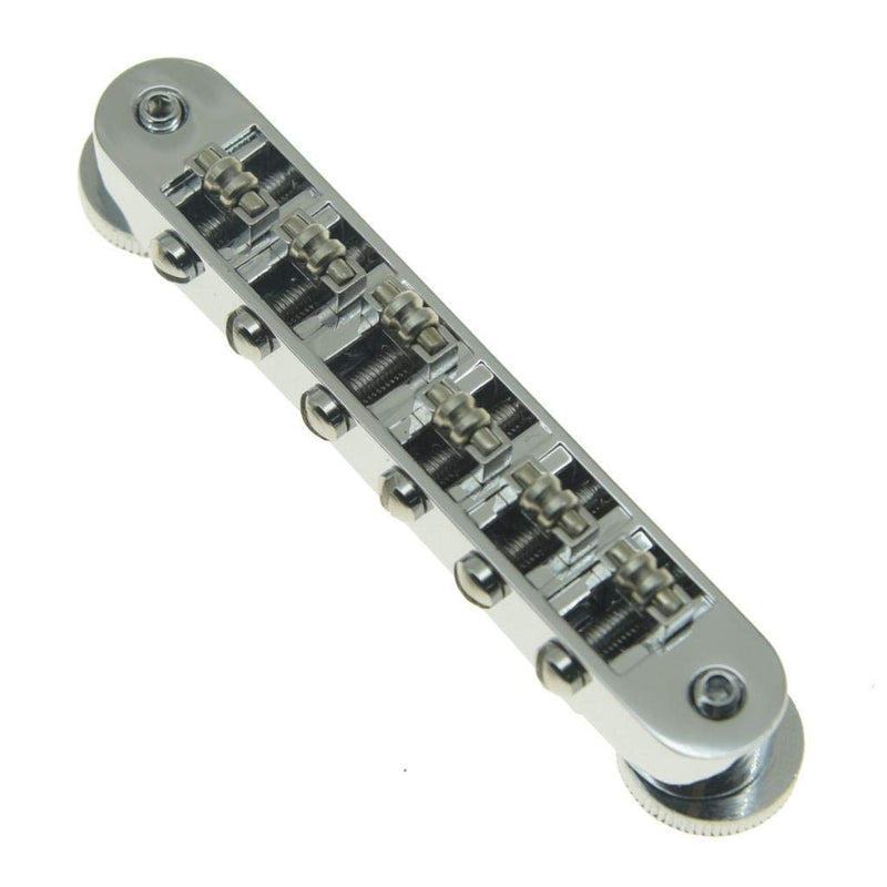 [AUSTRALIA] - Dopro Chrome Guitar Roller Saddle Bridge Tune-O-Matic Bridge For USA Les Paul,SG,ES Dot,Gretsch Bigsby T-O-M with M4 Posts 