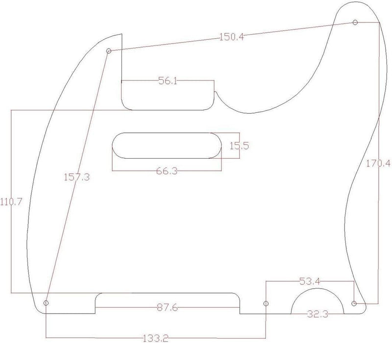 [AUSTRALIA] - KAISH American Vintage 5 Hole Tele Pickguard TL Guitar Pick Guard Scratch Plate for Tele/Telecaster Vintage Tortoise 