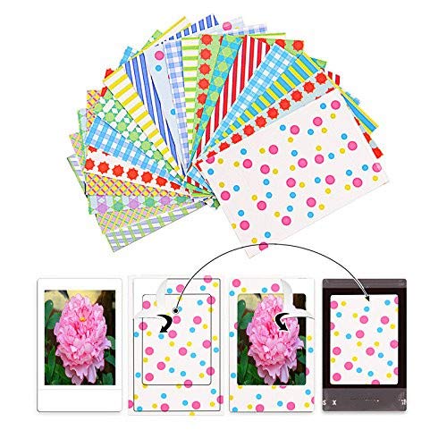 6 in 1 Colorful Bundle Kit Accessories Compatible with Fujifilm Instax Mini 12 11 9 8 90 70 Camera, Accessory Include Film Sticker, Desk Frames, Hanging Frame
