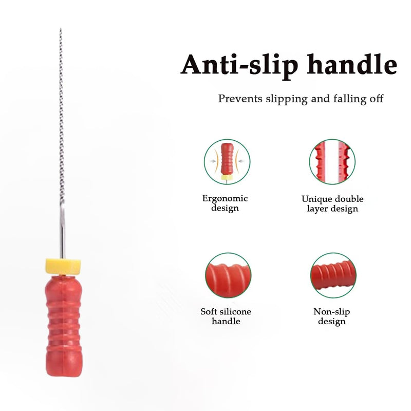 EASYTODENTA Dental Endodontic K Files Hand Use Root Canal Cleaner Files 25 mm (15#) Pack of 18 15#
