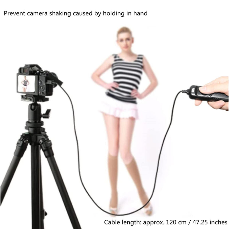 Pixel Shutter Release Cord RC-201 E3 Compatible with Canon R6, RP, 850D, 90D, 80D, 750D, 2000D, 1200D, M6 for Fujifilm XT3, XT4, XT30, GFX100, GFX50SII for Olympus OM-1, E-M1X, E-M1 2, E‑M1 3 201 E3 for Canon Fuji Olympus