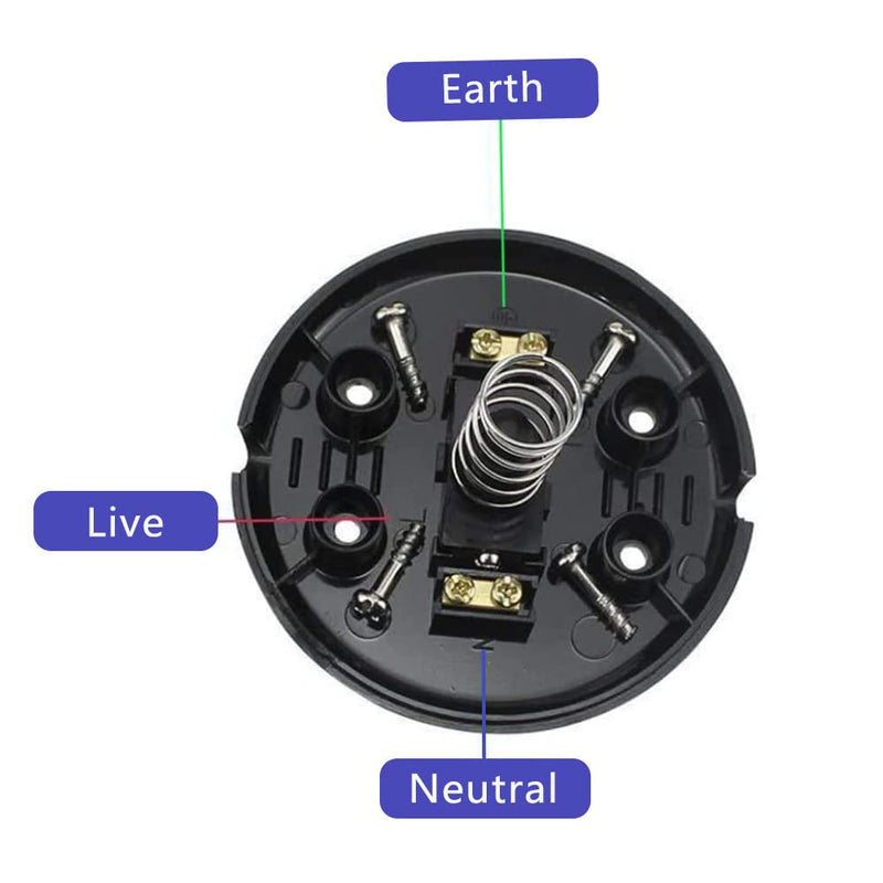 OMIGA Foot Switch Lamp Cord Switch with Push Button Self-Locking for 2 or 3 Core Cable Floor Lights and Small Appliances or Lamps Light Switch Black a