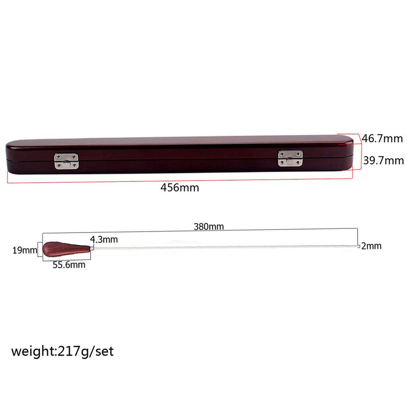 [AUSTRALIA] - Alnicov Red Wood Conductor Music Baton Wooden Box Case with Baton Handmade Musical Parts 