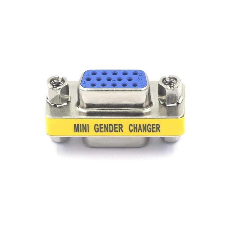 VCE VGA Female to Female Adapter SVGA Coupler HD15 Mini Gender Changer VGA Cable Extender, 4 Pack