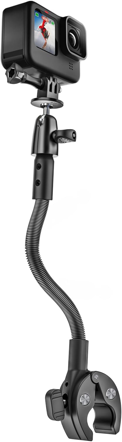 woleyi Gooseneck Super Clamp Camera Mount, 360° Ballhead Adjustable Arm Flex Clamp with 1/4"-20 Thread for Rod | Plate | Mic Tube | Bike Handlebar, for DSLR Camera/Gopro Hero 13 12/LED Lights/Insta360