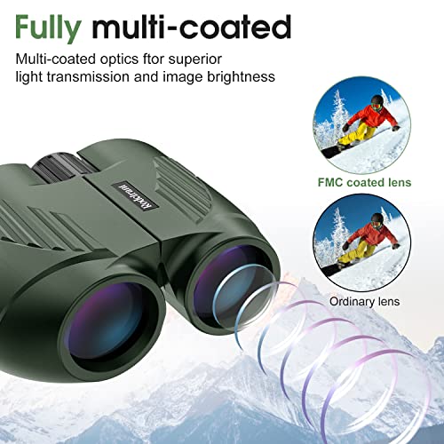 20x25 High Powered Binoculars for Adults,Green Green