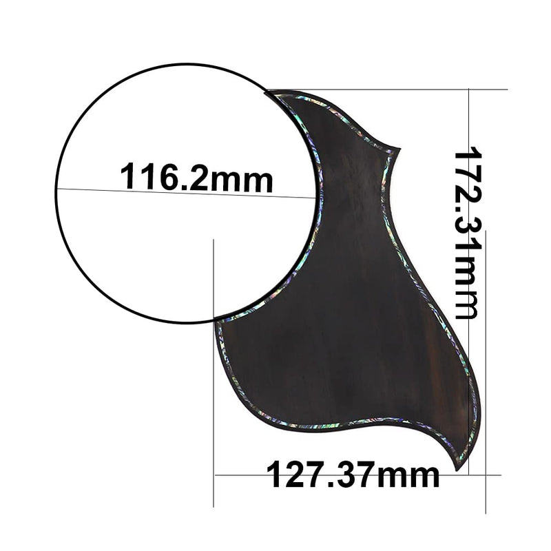 Soild Rosewood Pickguard with Abalone Inlay Line for Acoustic Guitar