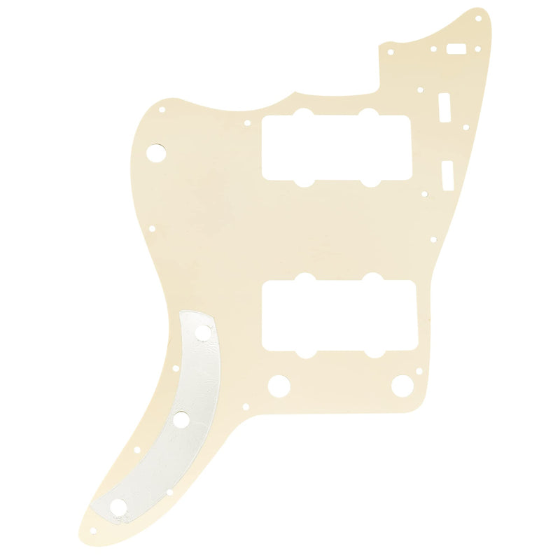 Musiclily Pro 13-Hole Guitar Pickguard for USA Vintage 60s Jazzmaster and SQ Classic Vibe, 4Ply Aged White Pearl