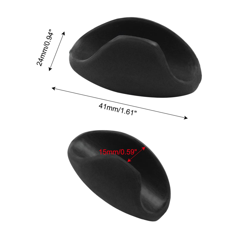 3Pcs Black Flute Thumb Rest Cushion, Soft Silicone Finger Cover for Flute Wind Instrument
