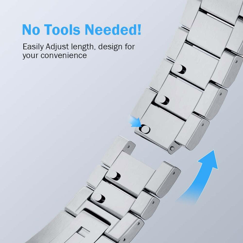 No Tool Needed Titanium Watch Band for Fitbit Versa 4 3 & Sense 2 1 | Tool Free Adjustment Metal Strap|40% Lighter than Steel,Hypoallergenic,Corrosion Resistant,Durable,Fit wrist 6"-8.6",for Men black 22mm