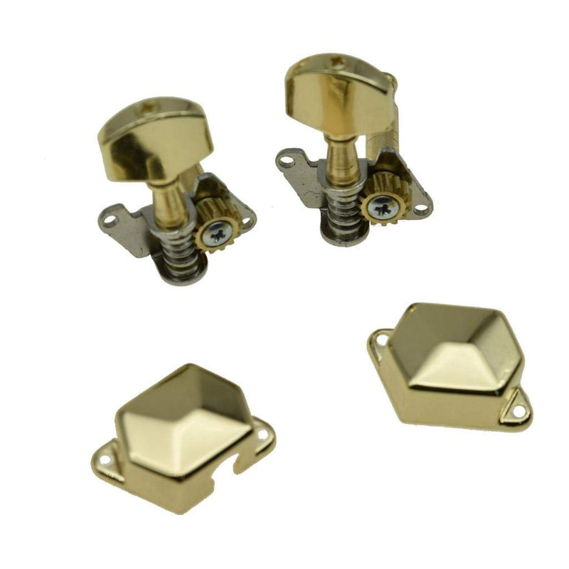 [AUSTRALIA] - KAISH 6 Inline Semi-Closed Guitar Tuning Keys Pegs Guitar Tuners Machine Heads for Electric Guitars Gold 