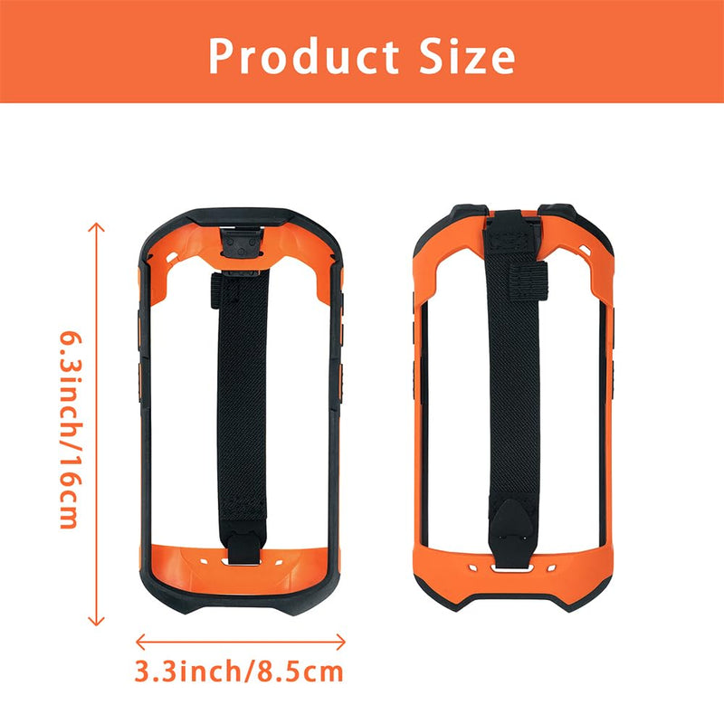 [AUSTRALIA] - SUNELL Protective Case Rugged Cover with Handstrap for Zebra TC52AX Handheld Barcode Scanner Mobile Computer, Orange Boot and Nylon Hand Strap for Extra Protection (SG-TC52AX-LORGB-01) 