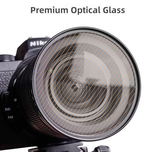 GREEN.L 72mm Gold Streak Lens Filter, Premium Optical Glass 360°Rotatable Anamorphic Flare Camera Lens Effect Filter