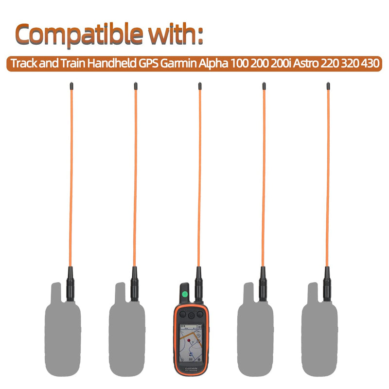 Extended Long Range Flexible Receiver Orange Antenna Upgrade 15 inch Whip Antenna for Garmin GPS Alpha 100 200 Astro 220 320 430, Roniware