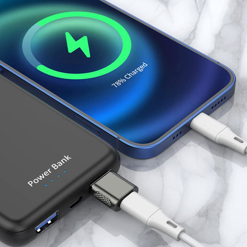AuviPal USB C Female to USB Male Adapter 2 Pack, USB A Charger to USB Type C Cable Converter for Apple Watch iWatch Series 7 SE, iPhone, AirPods, iPad, Samsung and More