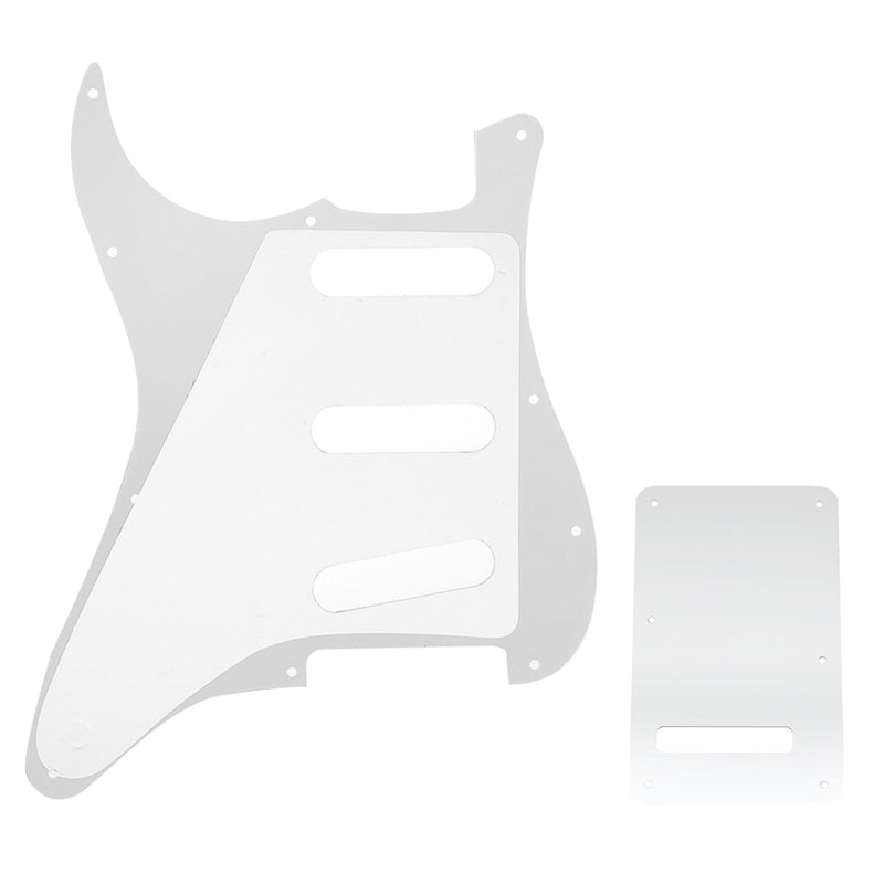 [AUSTRALIA] - Musiclily SSS 11 Holes Strat Guitar Pickguard and BackPlate Set for Fender USA/Mexican Made Standard Stratocaster Modern Style Parts,4Ply Blue Pearl 
