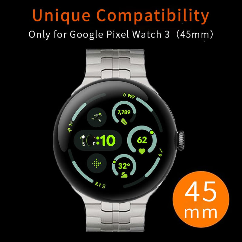 Titanium Bands Compatible for Pixel Watch 5/4/3 45mm 41mm Band, Titanium Metal Wristband Strap for Pixel Watch 5/4/3/2/1 Accessory for Men black