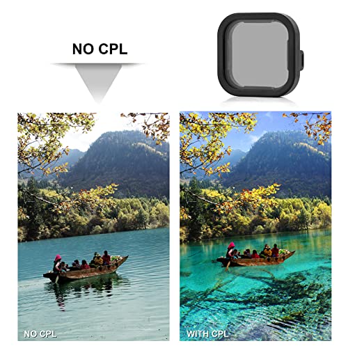 SOONSUN 4-Pack ND & CPL Lens Filter Set for GoPro Hero 12 11 10 9 Black 4-Pack ND Filters for Hero 9 10 11 12 Black