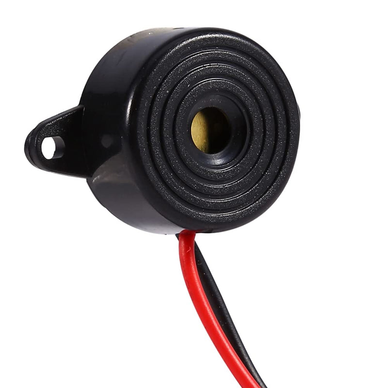 Electronic Buzzer, 3-24 V Piezo Electronic Sound Warning Buzzer Alarm 85-95 dB Continuous Sound Cable Length 100 mm